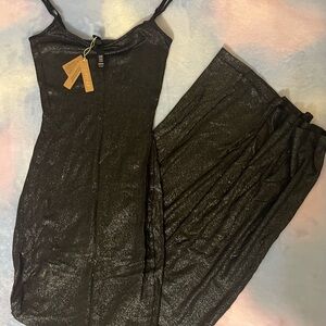 NWT size M skims soft lounge shimmer dress onyx holiday dress